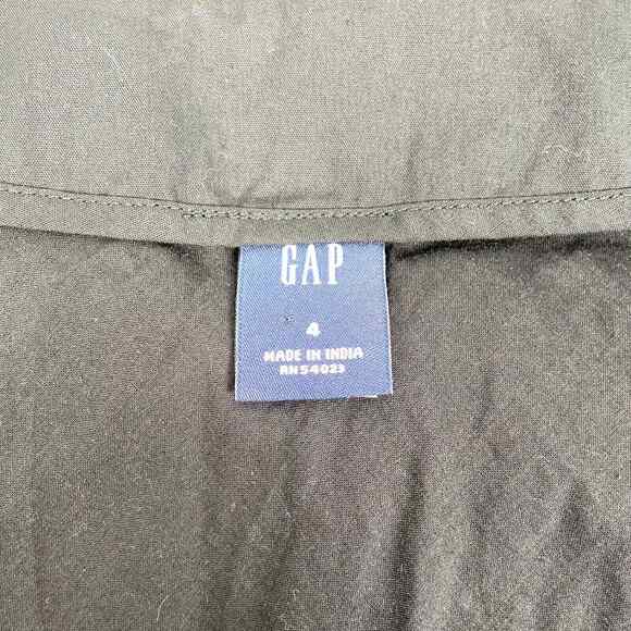 GAP A-Line Skirt Knee Length Floral Eyelet Black Cotton Women Size 4 - Picture 3 of 7